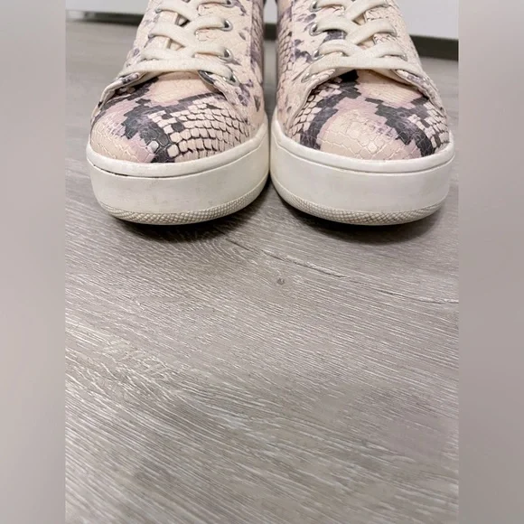 Steve Madden Platform ‘Bertie’ Python Tennis Shoes Sneakers Lace-Up - Size 8 M - Picture 6 of 8